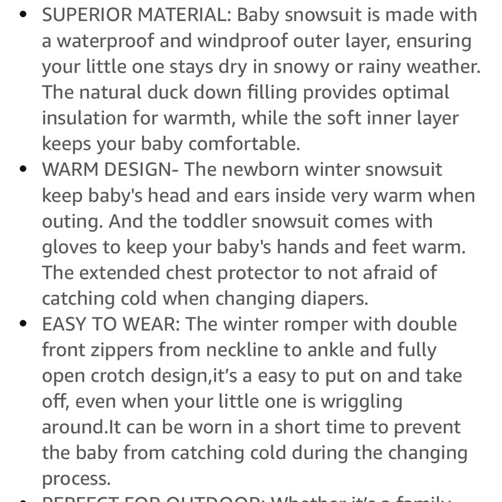 Three Piece baby puffer thermal lined Snowsuit - Picture 9 of 14